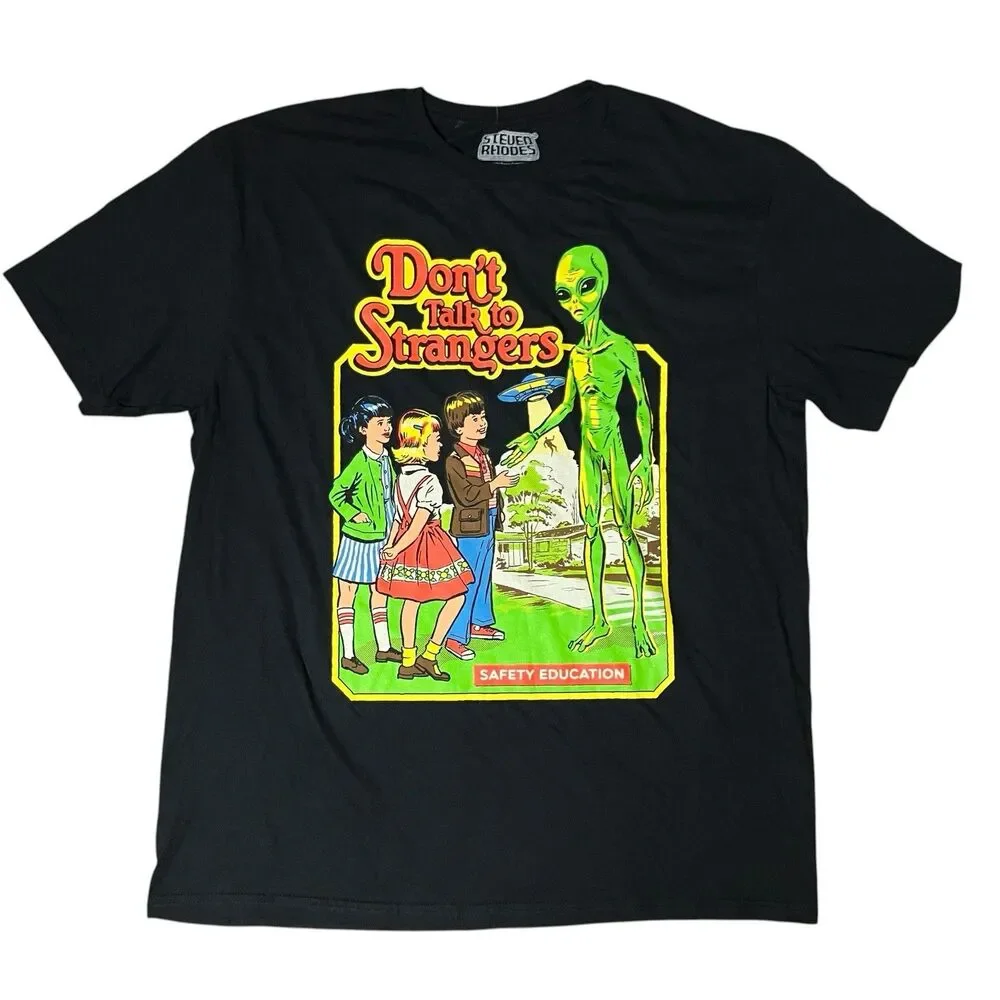 Steven Rhodes T Shirt Mens XL Alien UFO Funny Graphic Retro Streetwear Space - Picture 2 of 9